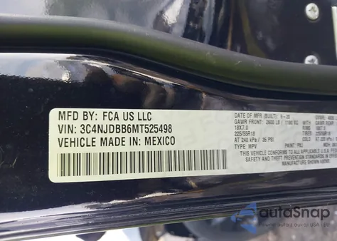 2021 Jeep Compass Altitude 4X4 from USA, damaged, VIN 3C4NJDBB6MT525498